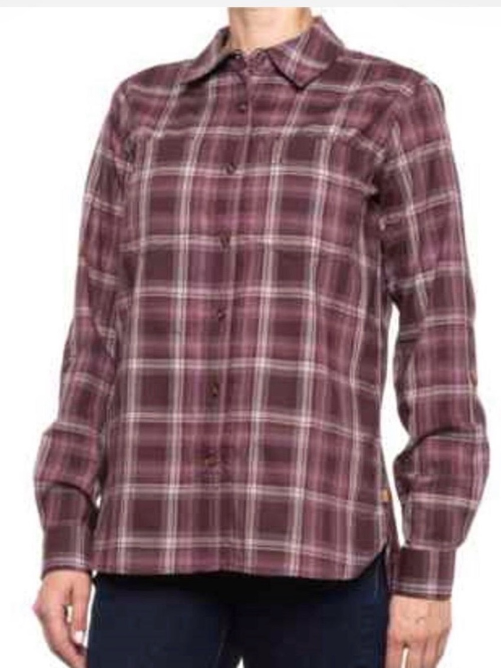 Carharrt Women’s Size M Fairview Plaid Button Front Shirt Purple Cotton Work